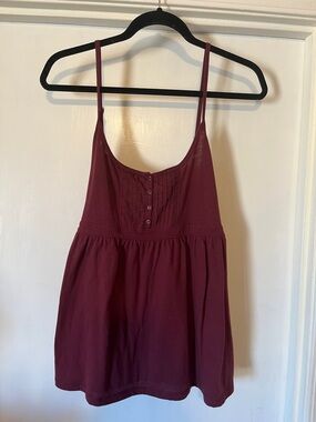 Hollister Women’s baby doll Spaghetti Strap Tank Top with back waist tie